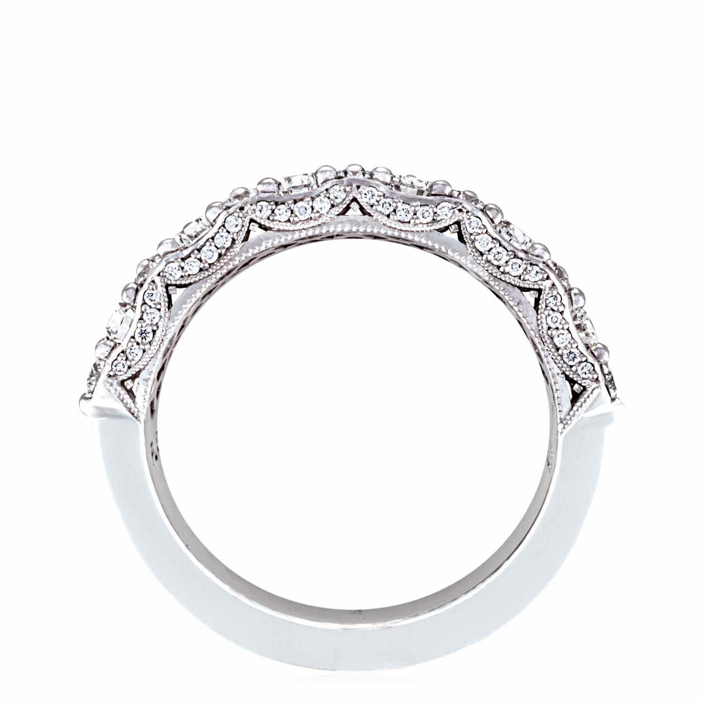 18KW MARQUISE & PEAR SHAPE MOSAIC BAND