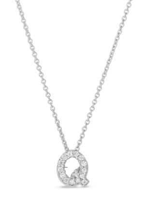 18KW TINY TREASURES DIAMOND LOVE LETTER NECKLACE