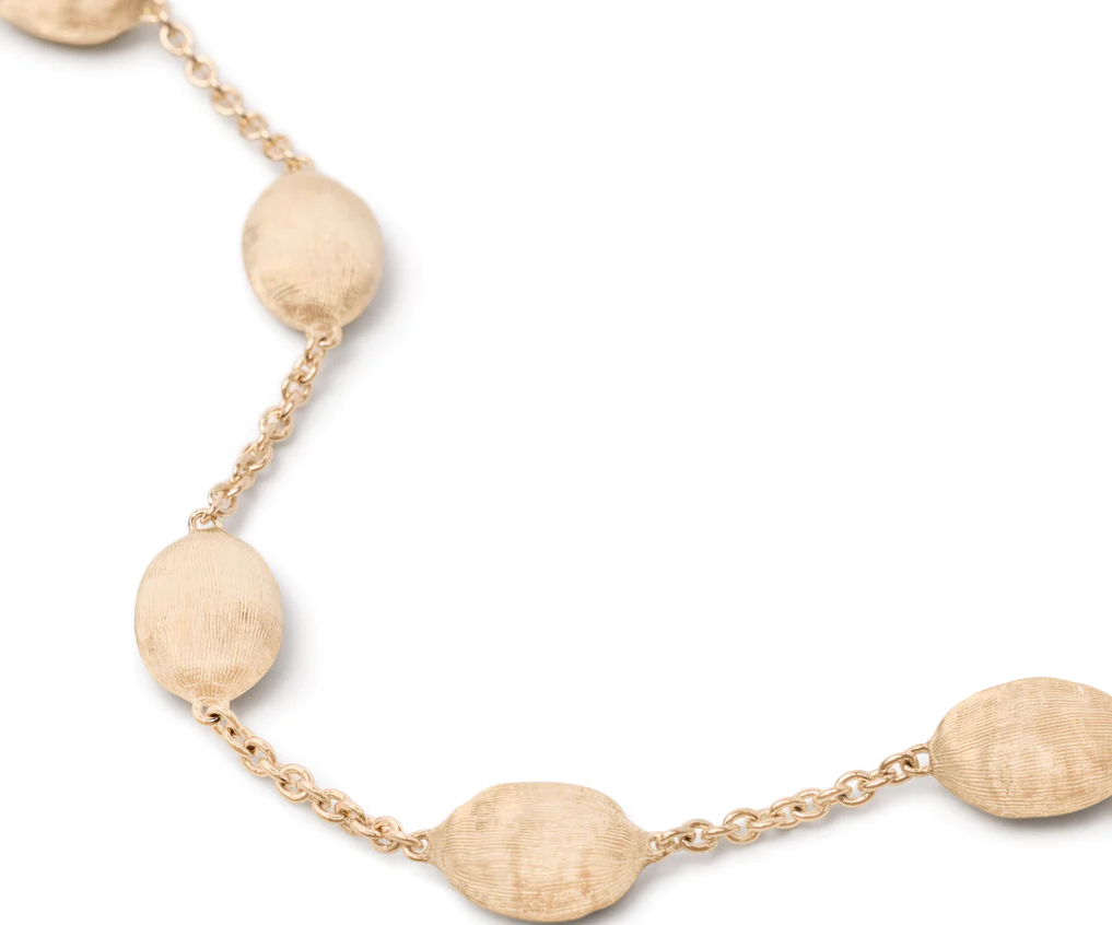 18KY ENGRAVED BEAD BRAC