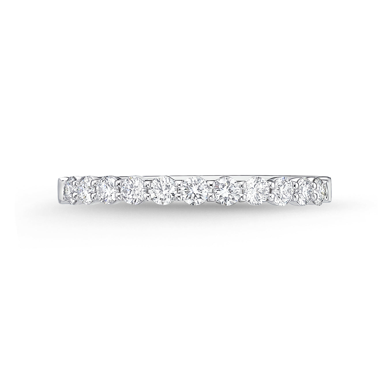 PETITE PLATINUM DIAMOND HALFWAY BAND