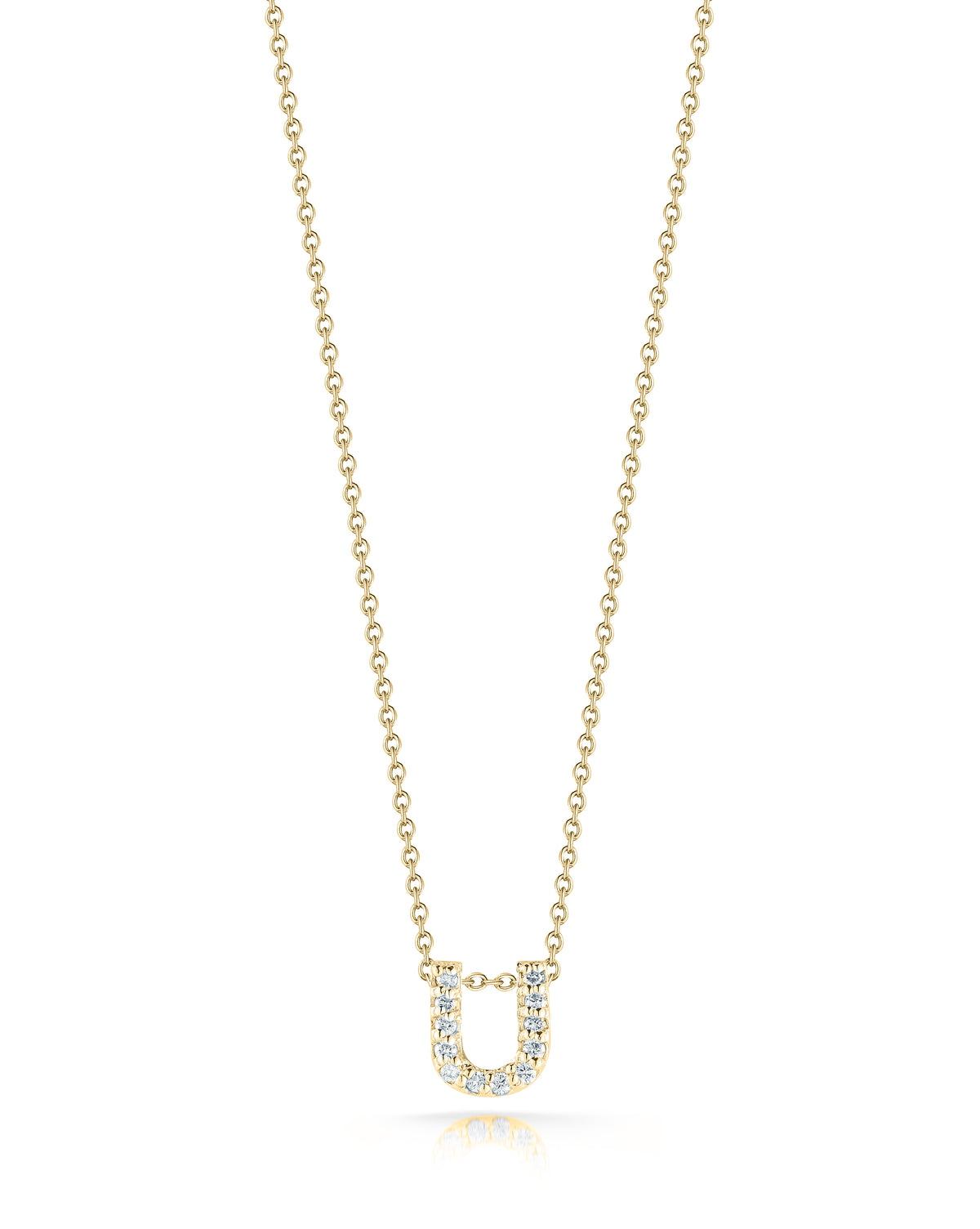 18KY TINY TREASURES DIAMOND LOVE LETTER NECKLACE