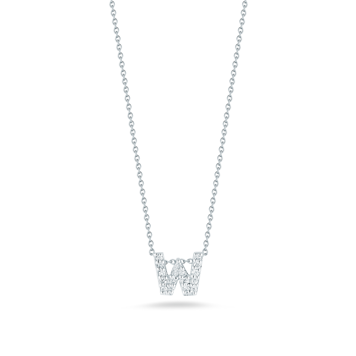 18KW TINY TREASURES DIAMOND LOVE LETTER NECKLACE
