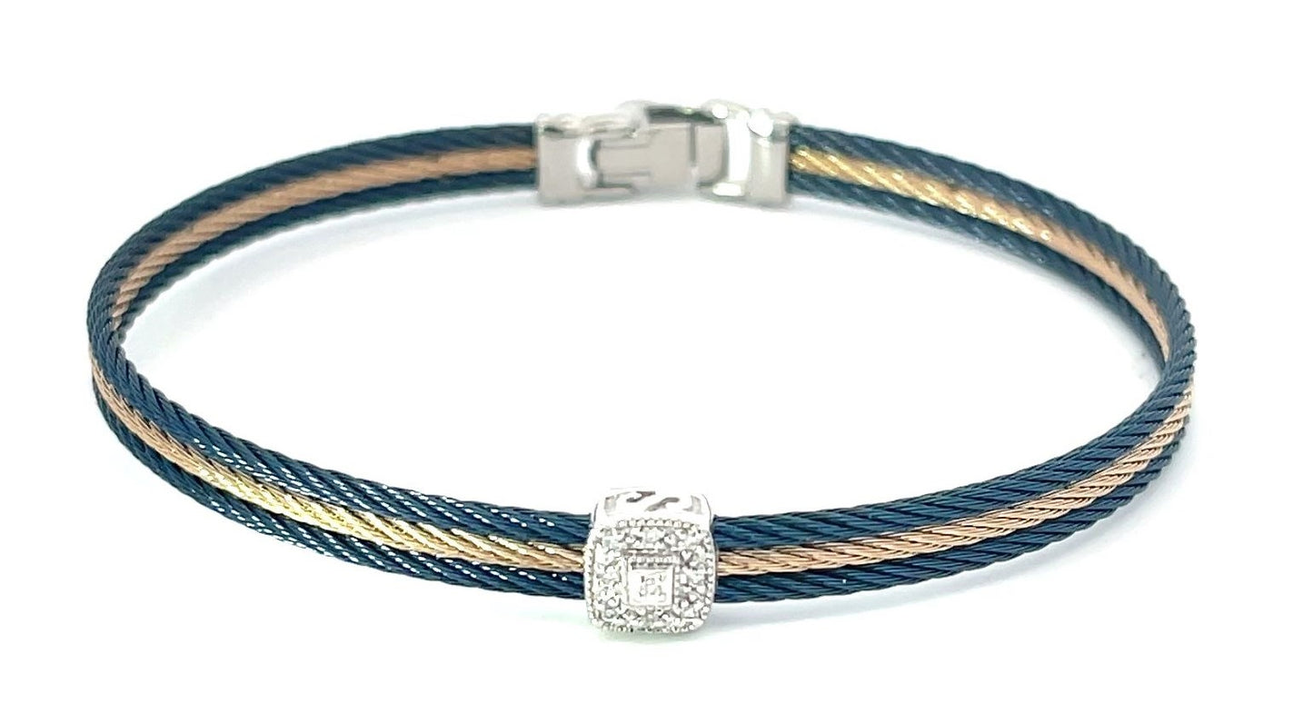BLUE/CARN CABLE BRAC W/SQ DIA STAT