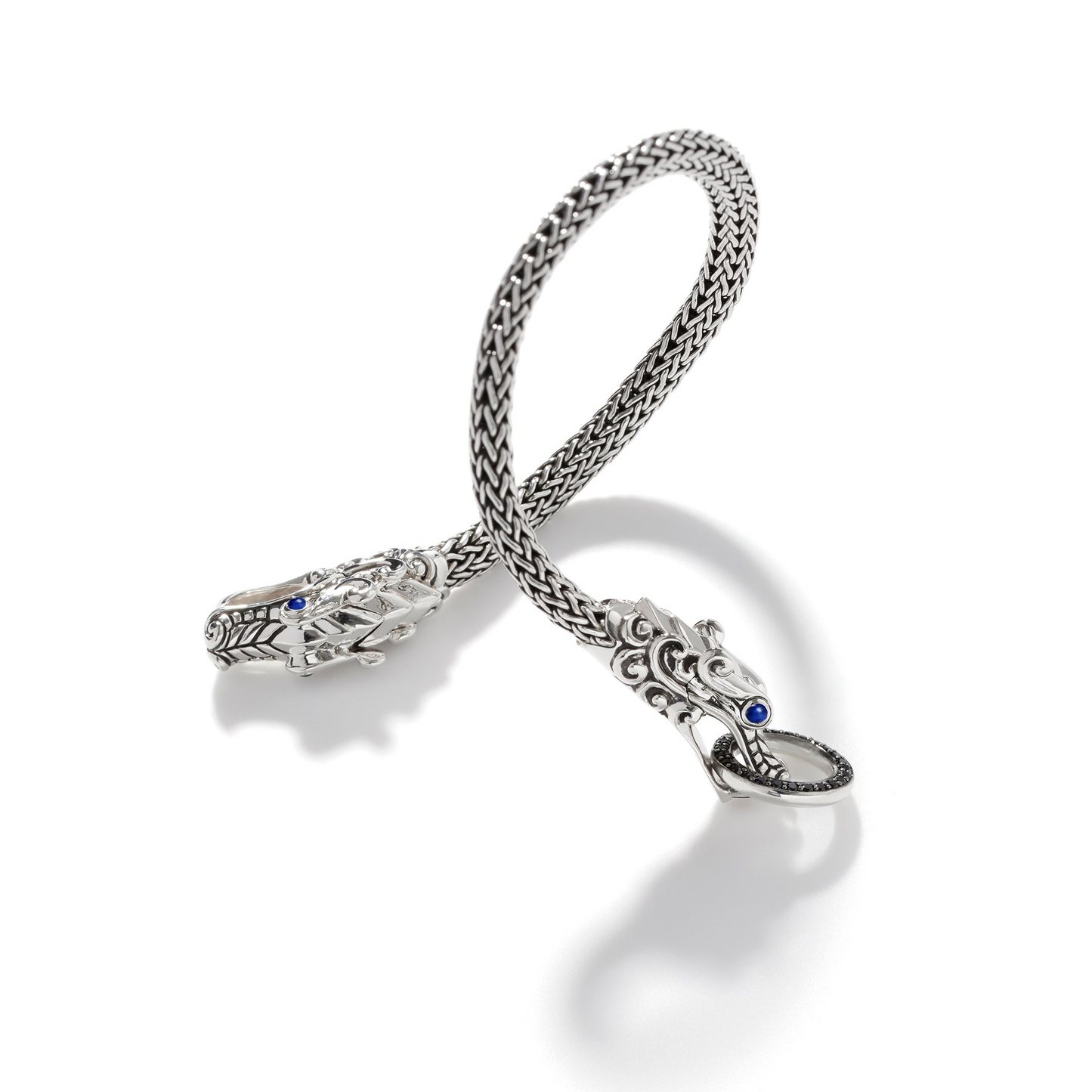 Naga Bracelet, Sterling Silver, Pave, 5MM, Size M