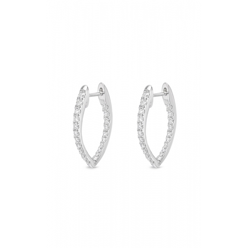 18KW IMPERIAL DIAMOND HOOP EARRINGS