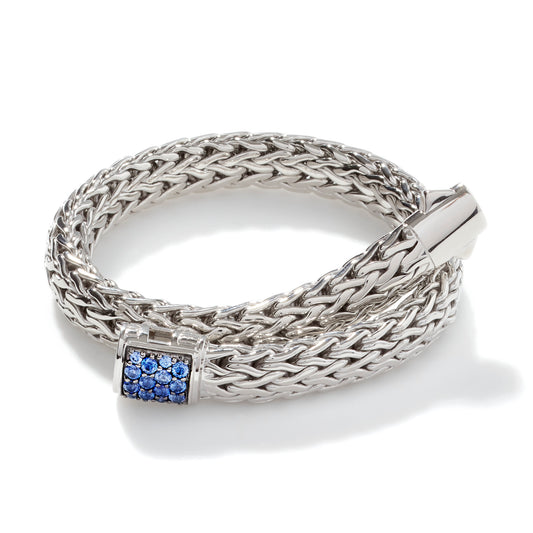 Icon Bracelet, Sterling Silver, Pave, 7.5MM, Size M