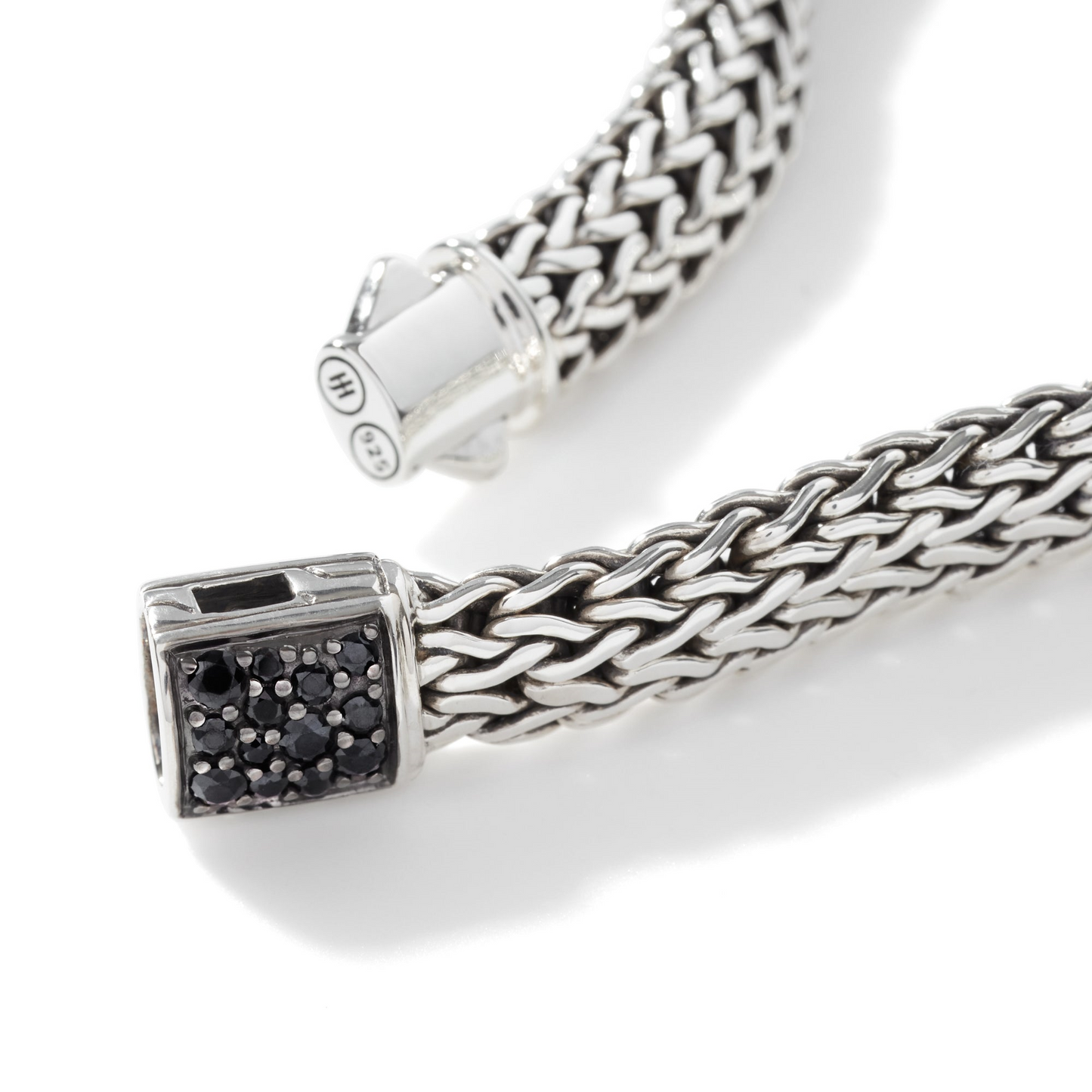Icon Bracelet, Sterling Silver, Pave, 6.5MM, Size M