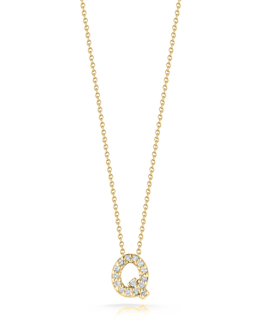 18KY TINY TREASURES DIAMOND LOVE LETTER NECKLACE