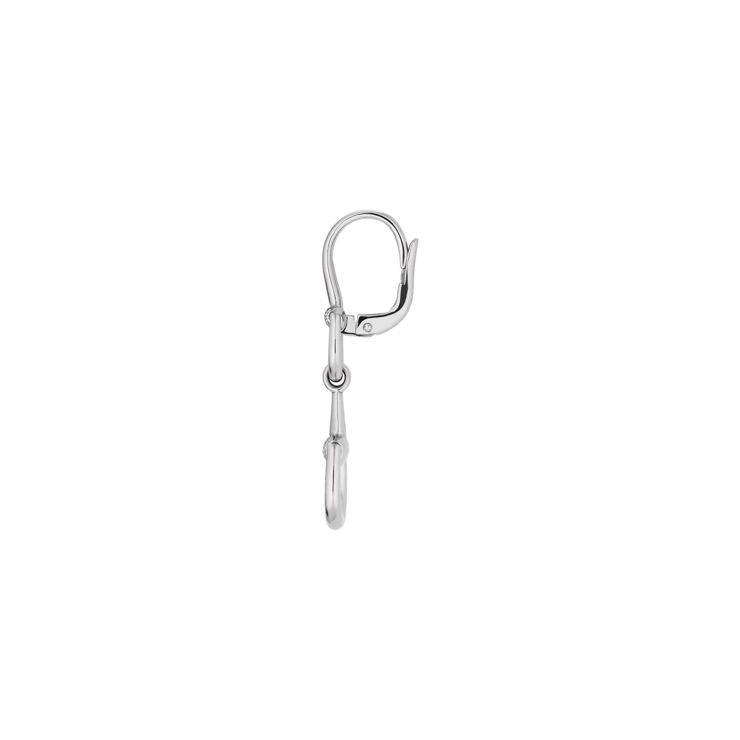 18KW HORSEBIT DIAMOND DROP EARRINGS