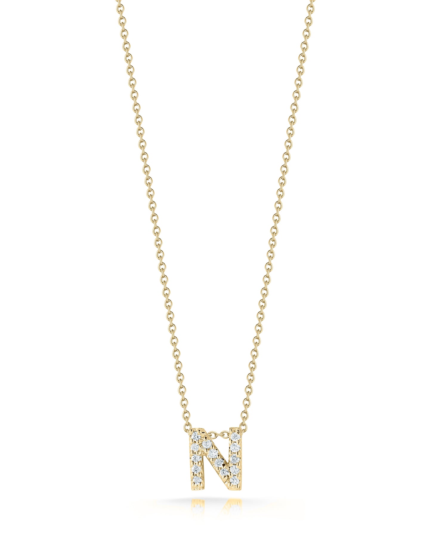 18KY TINY TREASURES DIAMOND LOVE LETTER NECKLACE