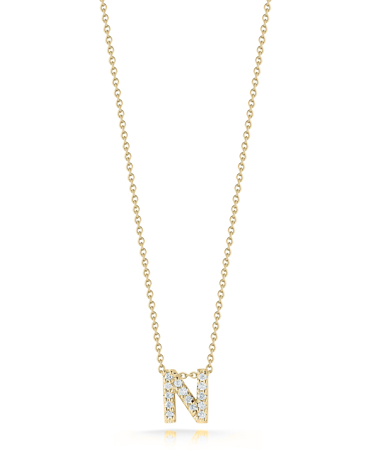 18KY TINY TREASURES DIAMOND LOVE LETTER NECKLACE