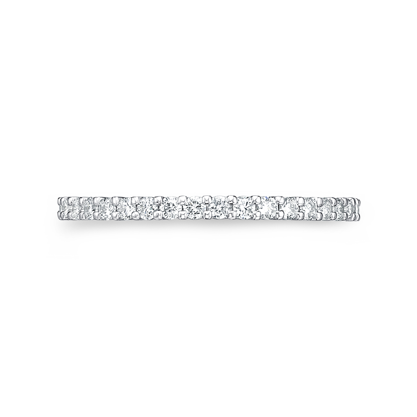 PETITE PLATINUM DIAMOND HALFWAY BAND