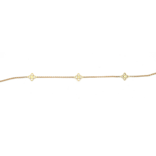 18KY LOVE IN VERONA FLOWER STATION BRACELET