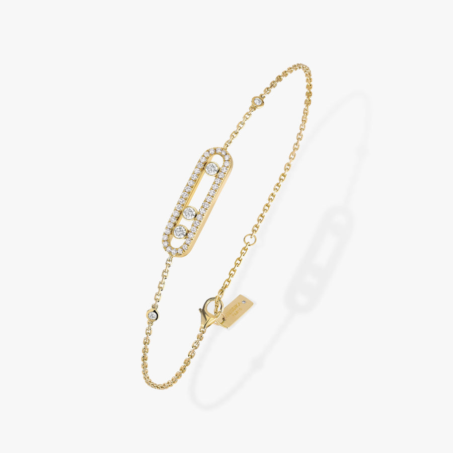 18KY BABY MOVE PAVE BRACELET