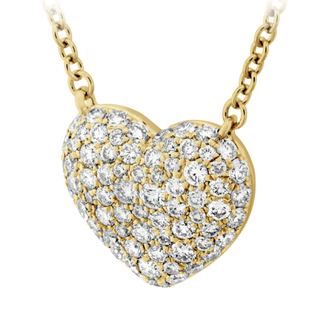 18KY DIA PAVE HEART NECK .49TWT