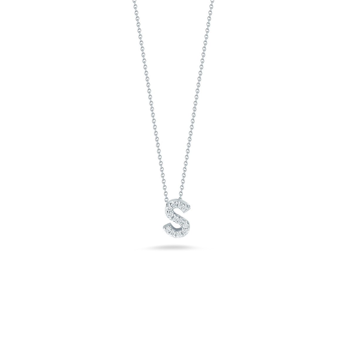 18KW TINY TREASURES DIAMOND LOVE LETTER NECKLACE