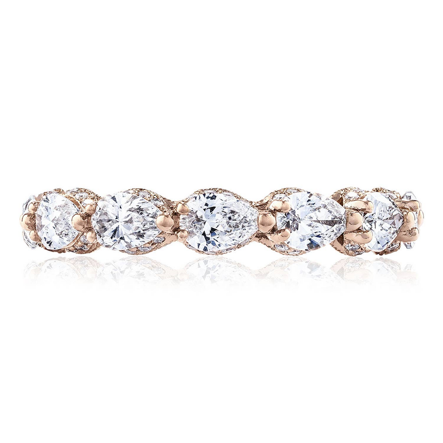18KR 3/4 WAY DIAMOND WEDDING BAND 1.55TWT