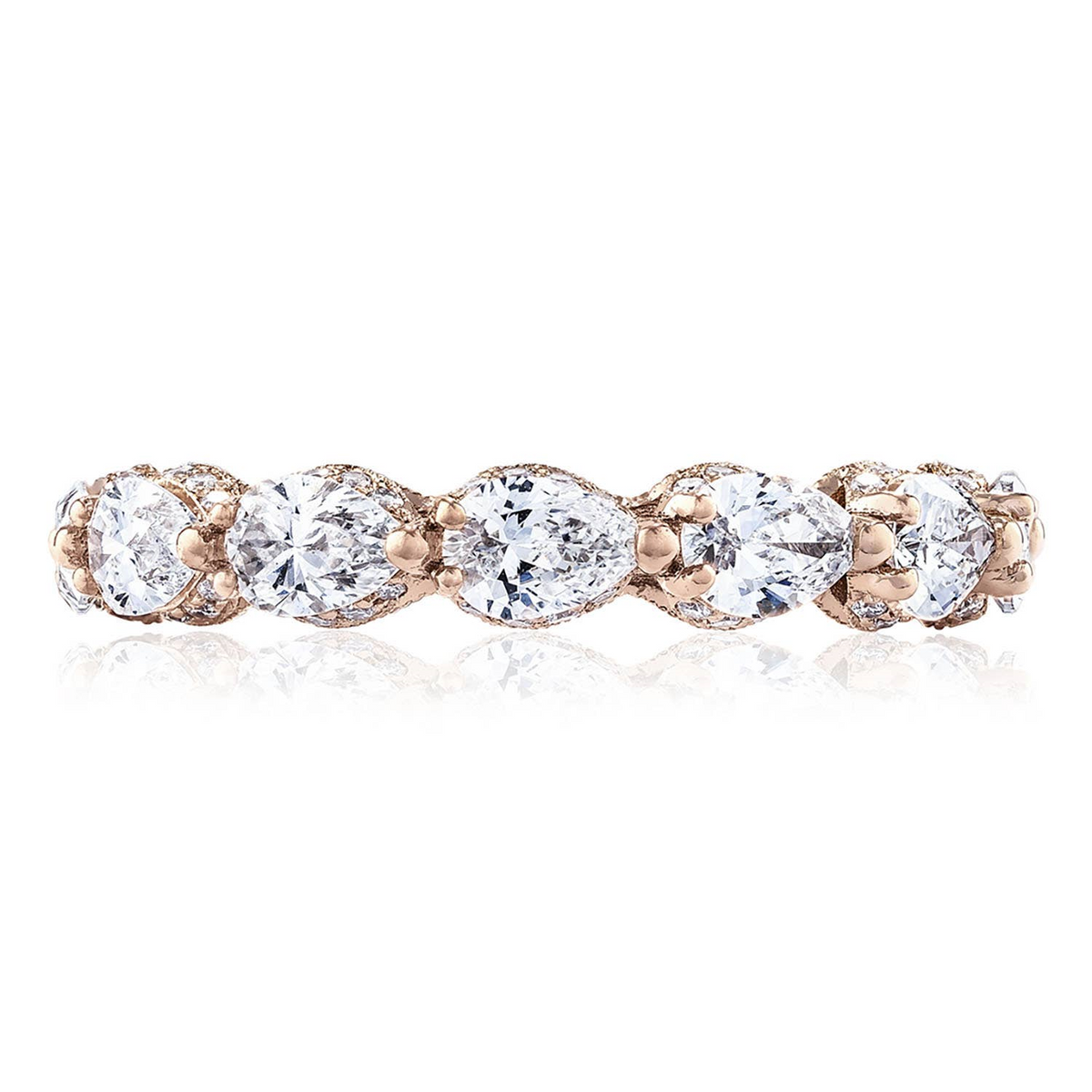 18KR 3/4 WAY DIAMOND WEDDING BAND 1.55TWT