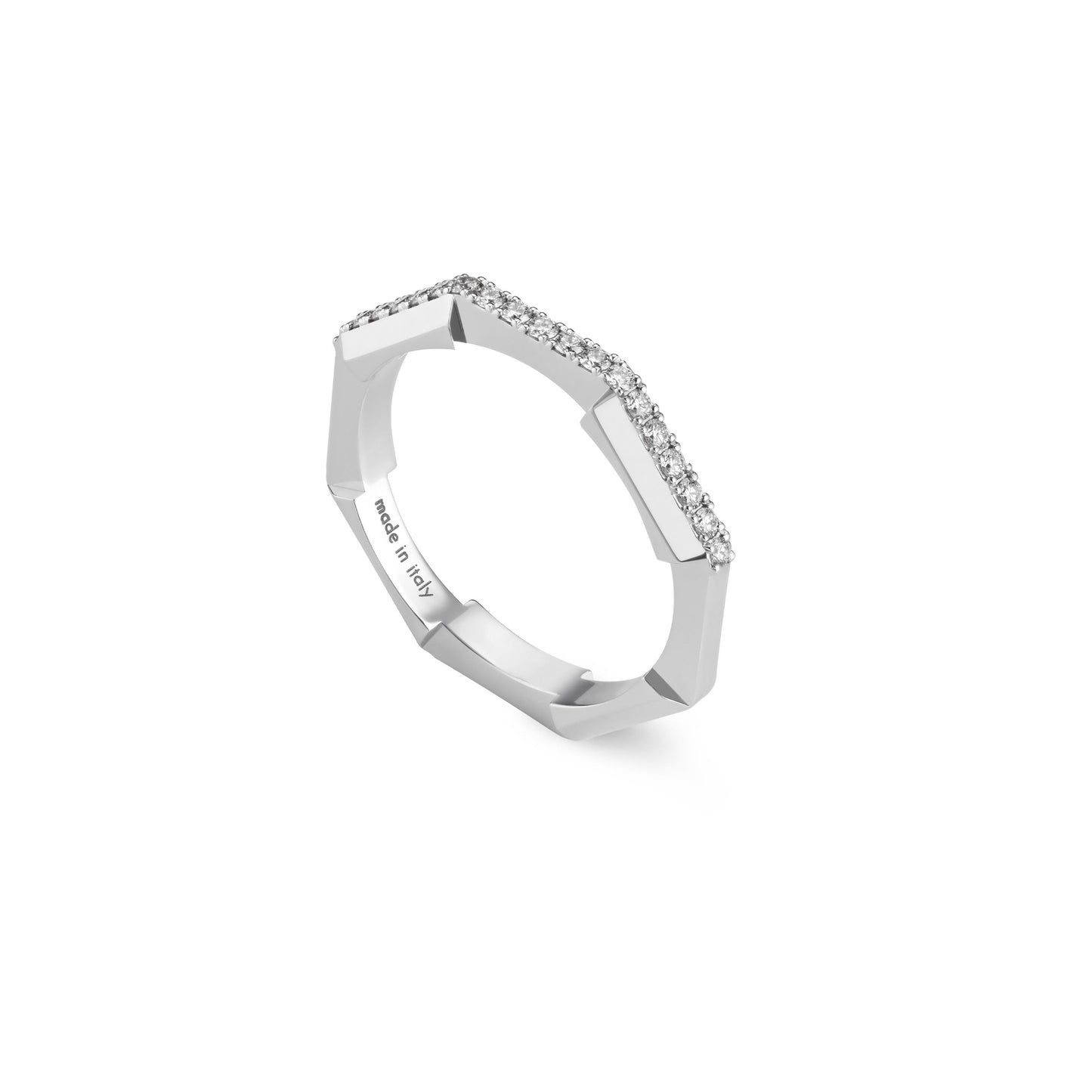 18KW GUCCI DIAMOND LINK TO LOVE RING