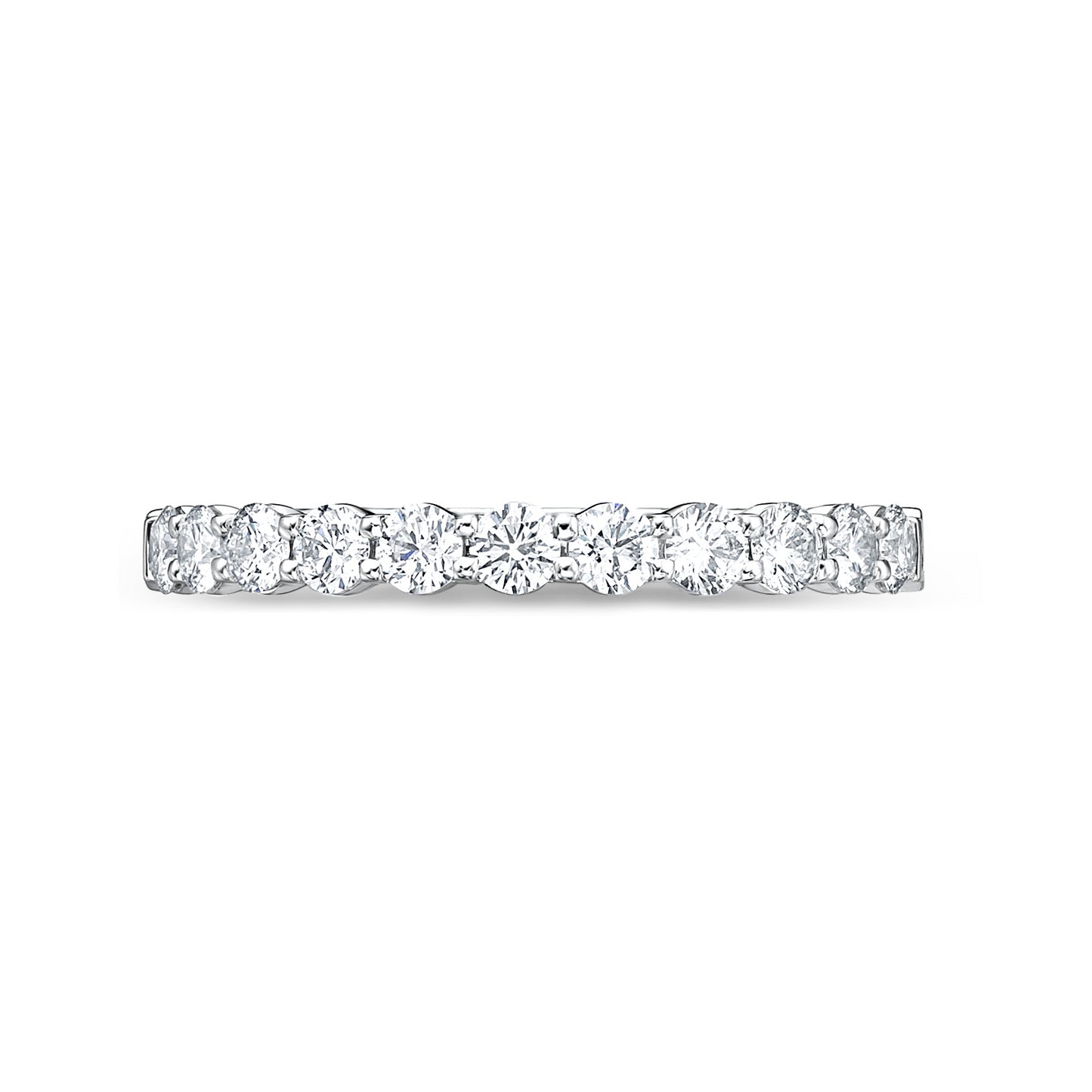 PETITE PLATINUM DIAMOND HALFWAY BAND
