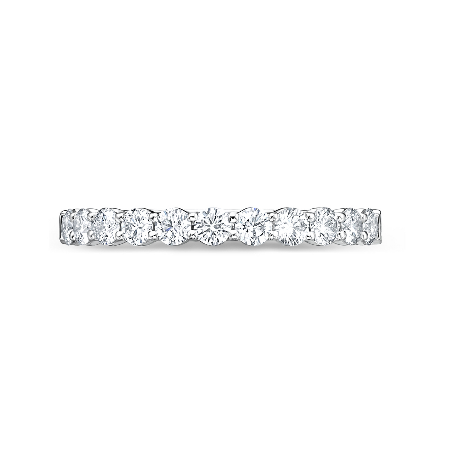 PETITE PLATINUM DIAMOND HALFWAY BAND