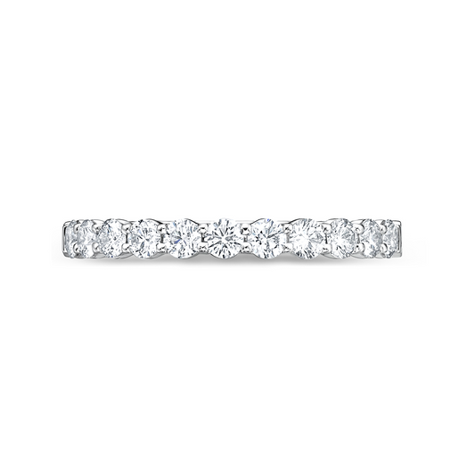 PETITE PLATINUM DIAMOND HALFWAY BAND