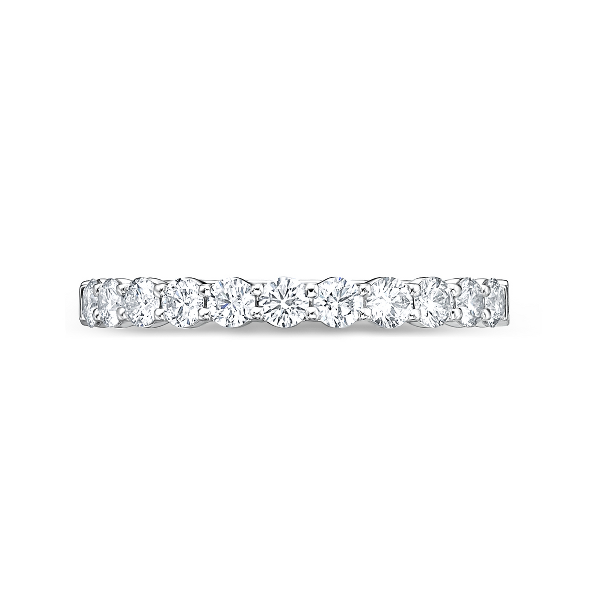 PETITE PLATINUM DIAMOND HALFWAY BAND