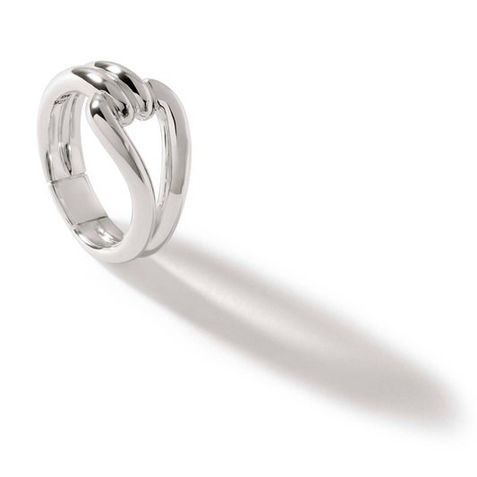 Surf Link Ring, Sterling Silver