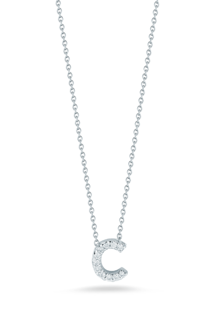 18KW TINY TREASURES DIAMOND LOVE LETTER NECKLACE