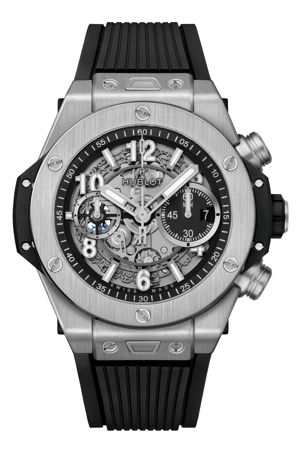 42MM TITANIUM BIG BANG UNICO BLACK RUBER STRAP
