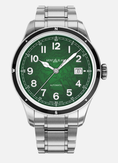 41MM SS 1858 DATE ZERO OYYGEN GREEN DIAL