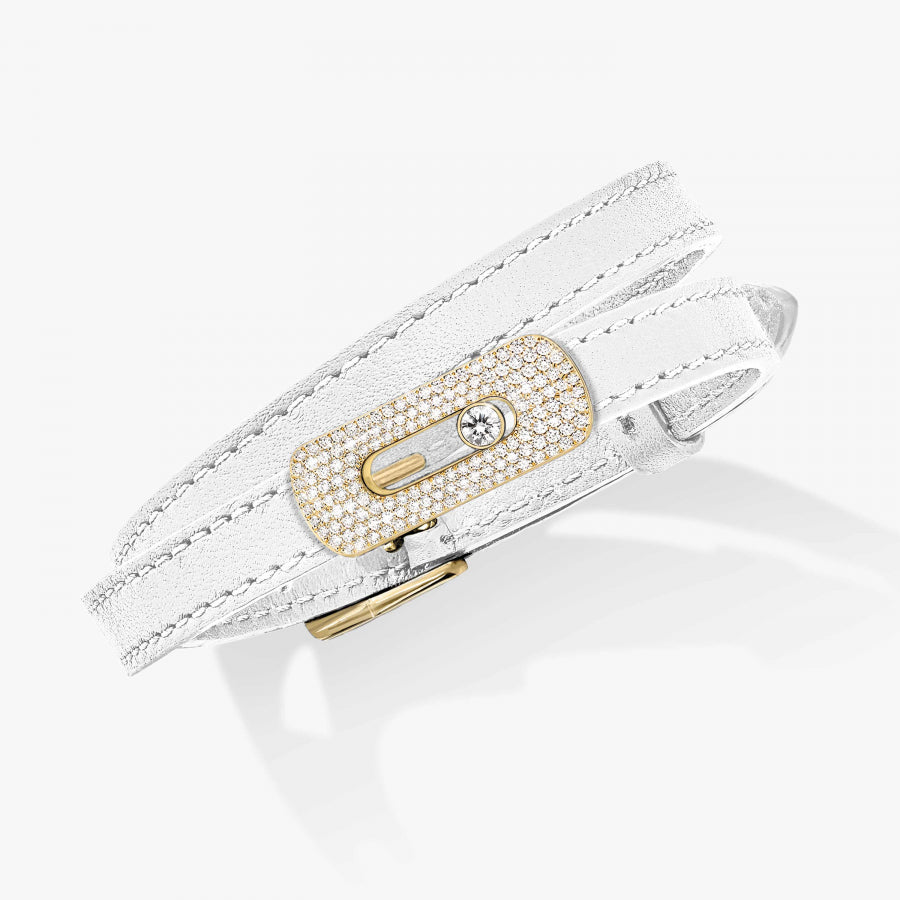 MESSIKA MY MOVE CALFSKIN BRACELET SNOW WHITE