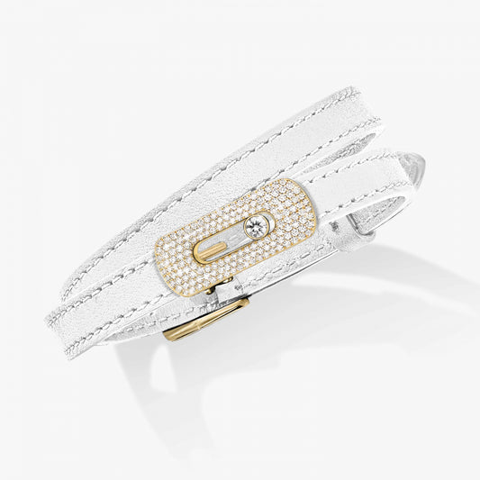 MESSIKA MY MOVE CALFSKIN BRACELET SNOW WHITE