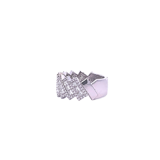 18KW DIAMOND CHEVRON BAND