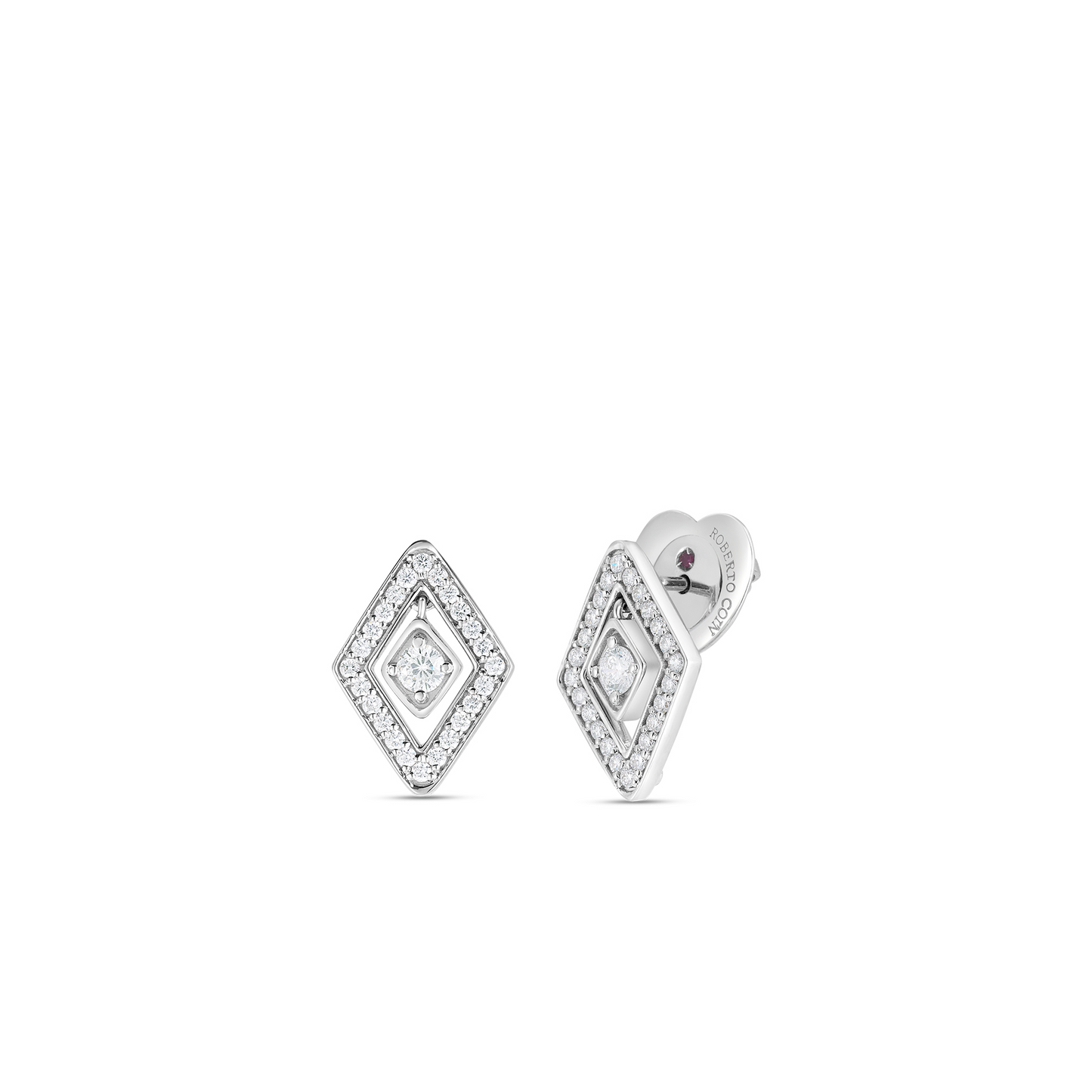 18KW DIAMANTE DIAMOND STUD EARRINGS