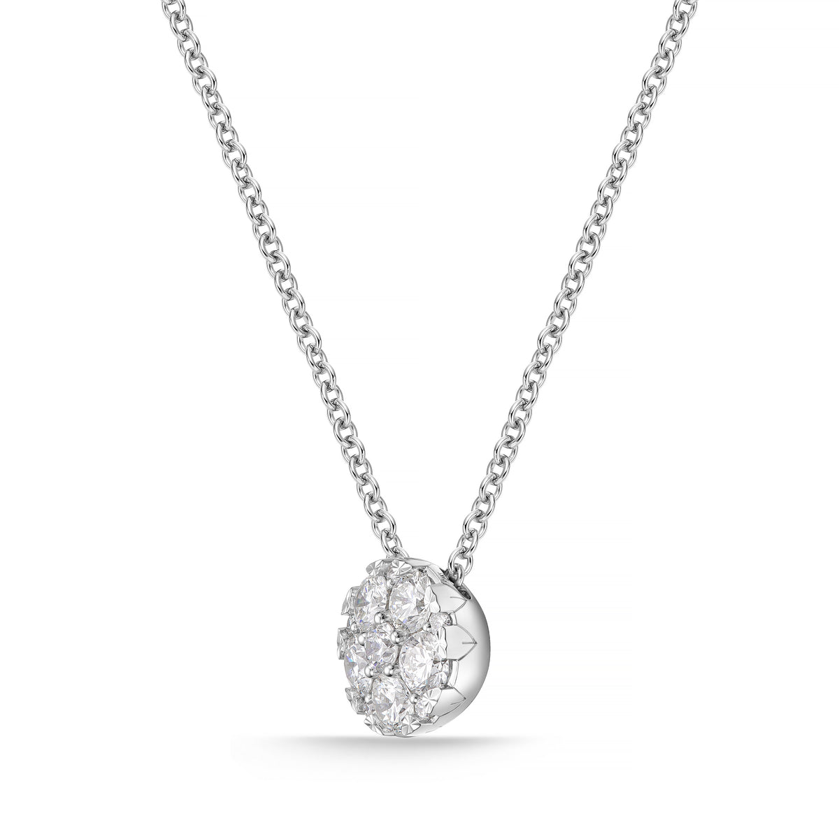 18KW HARMONY CLUSTER DIAMOND PENDANT