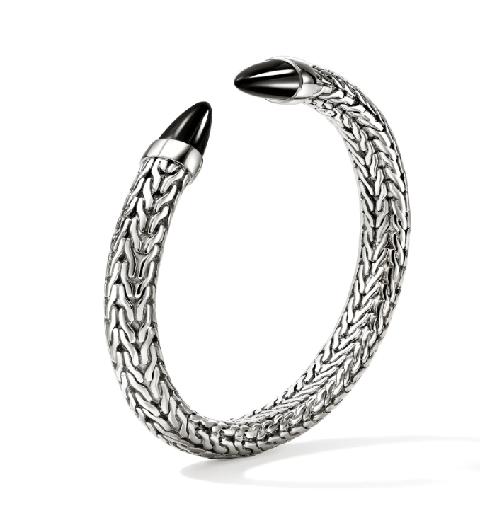 SILVER BLACK ONYX 50 FLEX CUFF 8.9MM