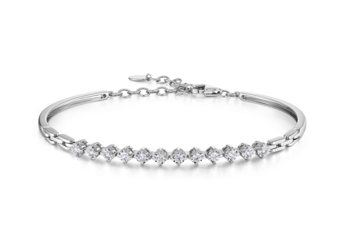 18KW ESSENTIAL.60 CTW DIAMOND SOFT LINK BANGLE