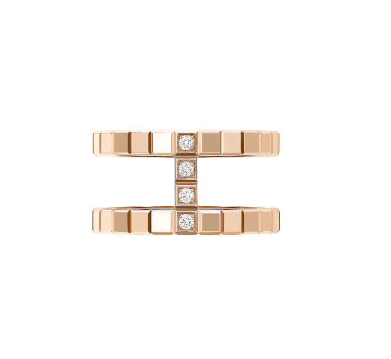 18KR ICE CUBE DIAMOND RING