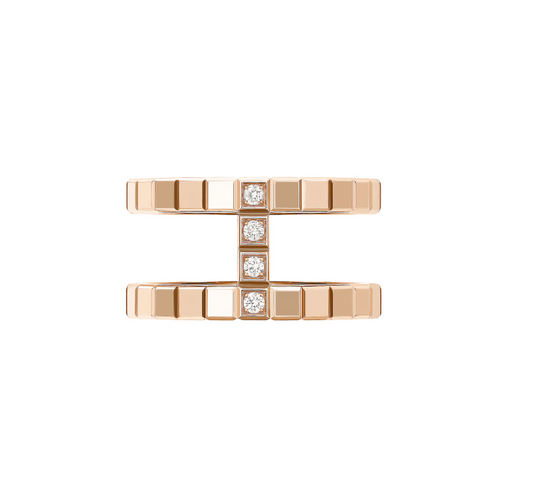 18KR ICE CUBE DIAMOND RING