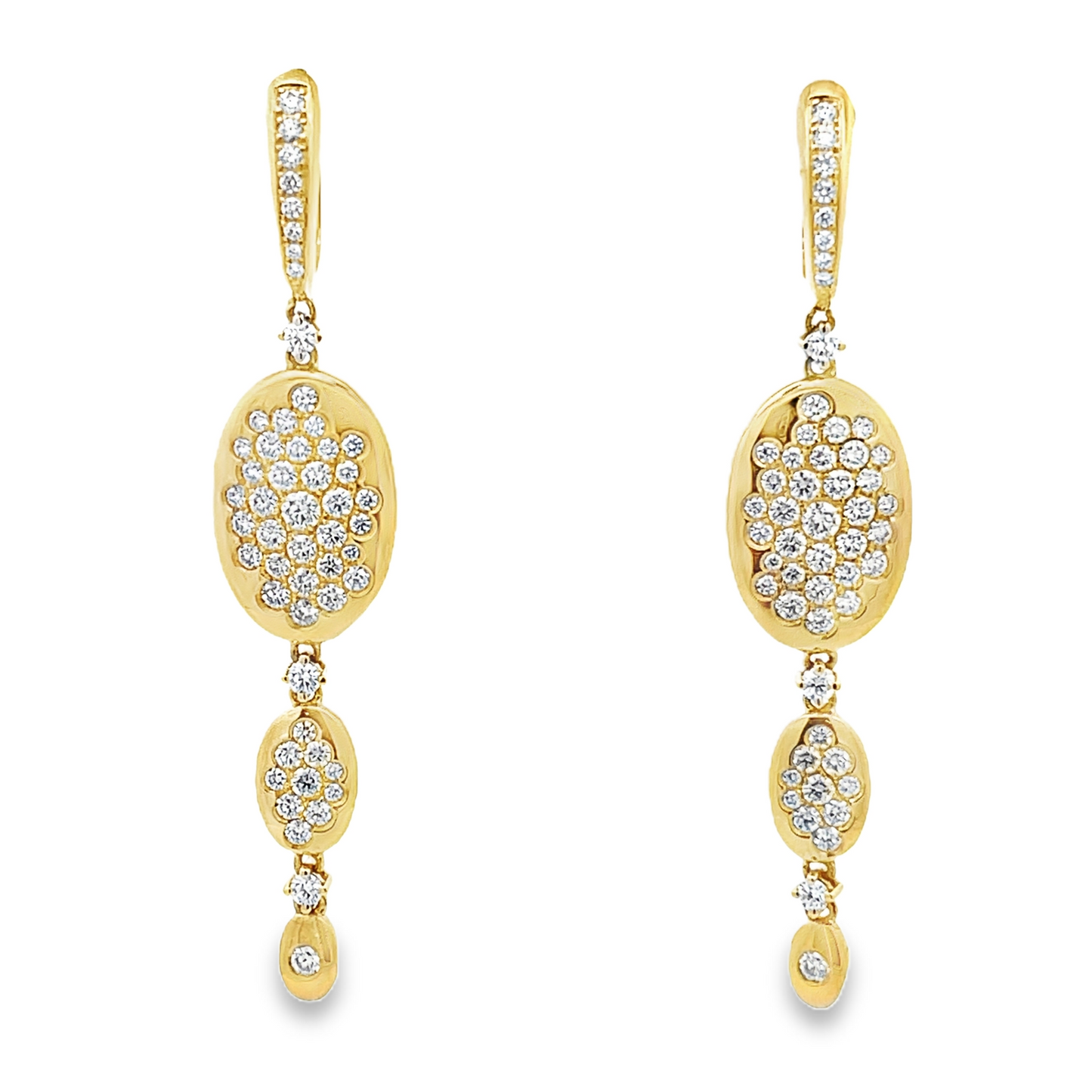18KY DIAMOND FASHION DROP EARRINGS