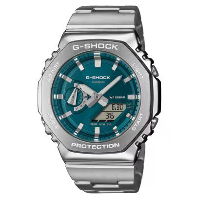G-STEEL 2100 SERIES BLUE GREEN DIAL