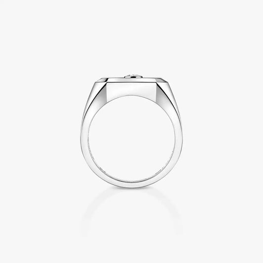 MESSIKA MOVE TITANIUM PAVE SIGNET RING