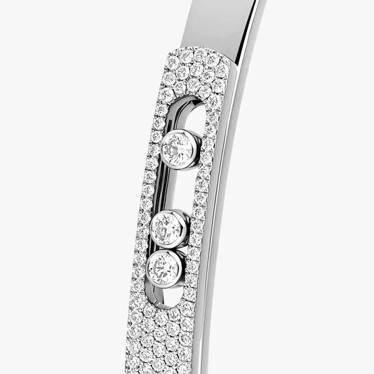 MESSIKA 18KW MOVE NOA SEMI PAVE BANGLE SM