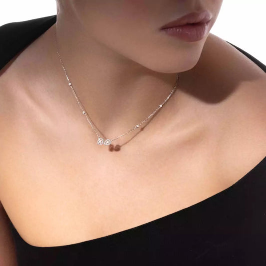 MESSIKA 18KW MY TWIN TOI & MOI DIAMOND NECKLACE