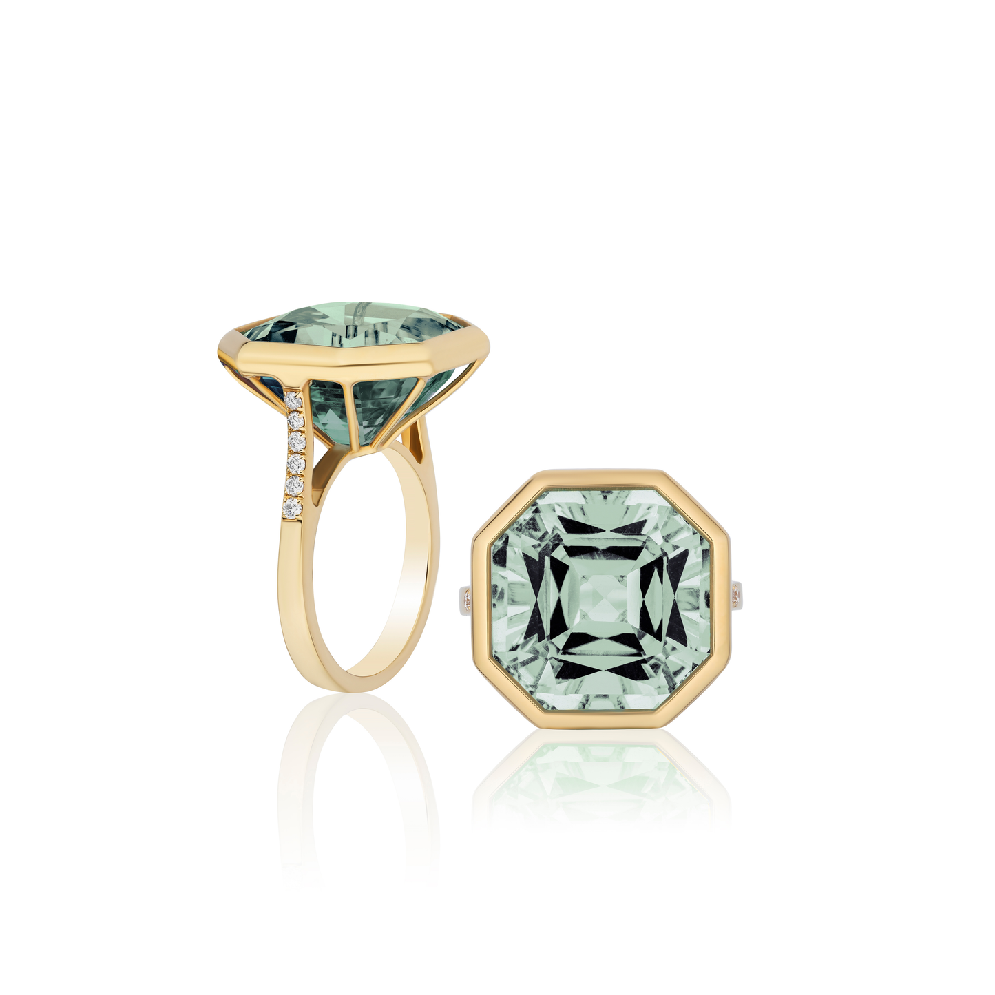GOSHWARA 18KY OCTAGON RING