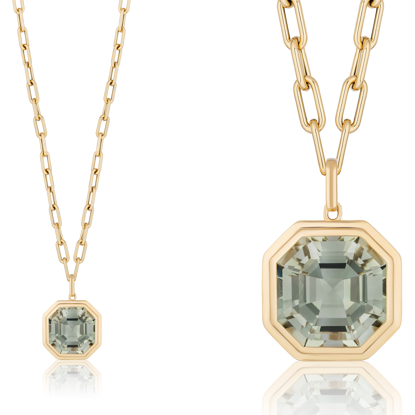 GOSHWARA 18KY ASSCHER CUT OCTAGON PENDANT