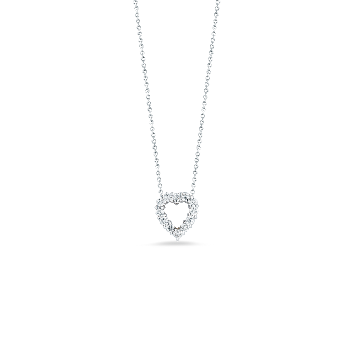 18KW OPEN HEART DIAMOND PENDANT