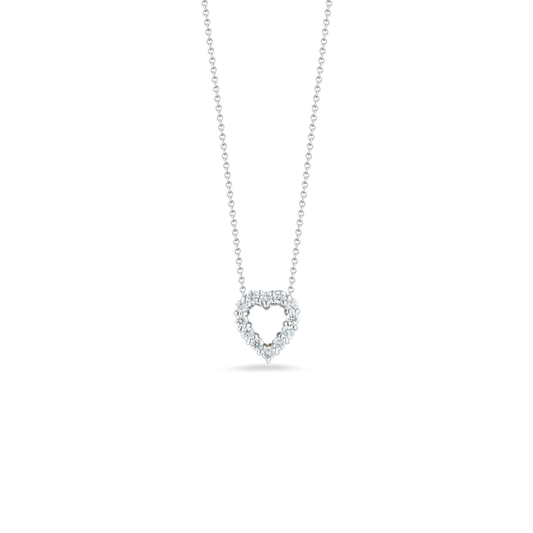 18KW OPEN HEART DIAMOND PENDANT
