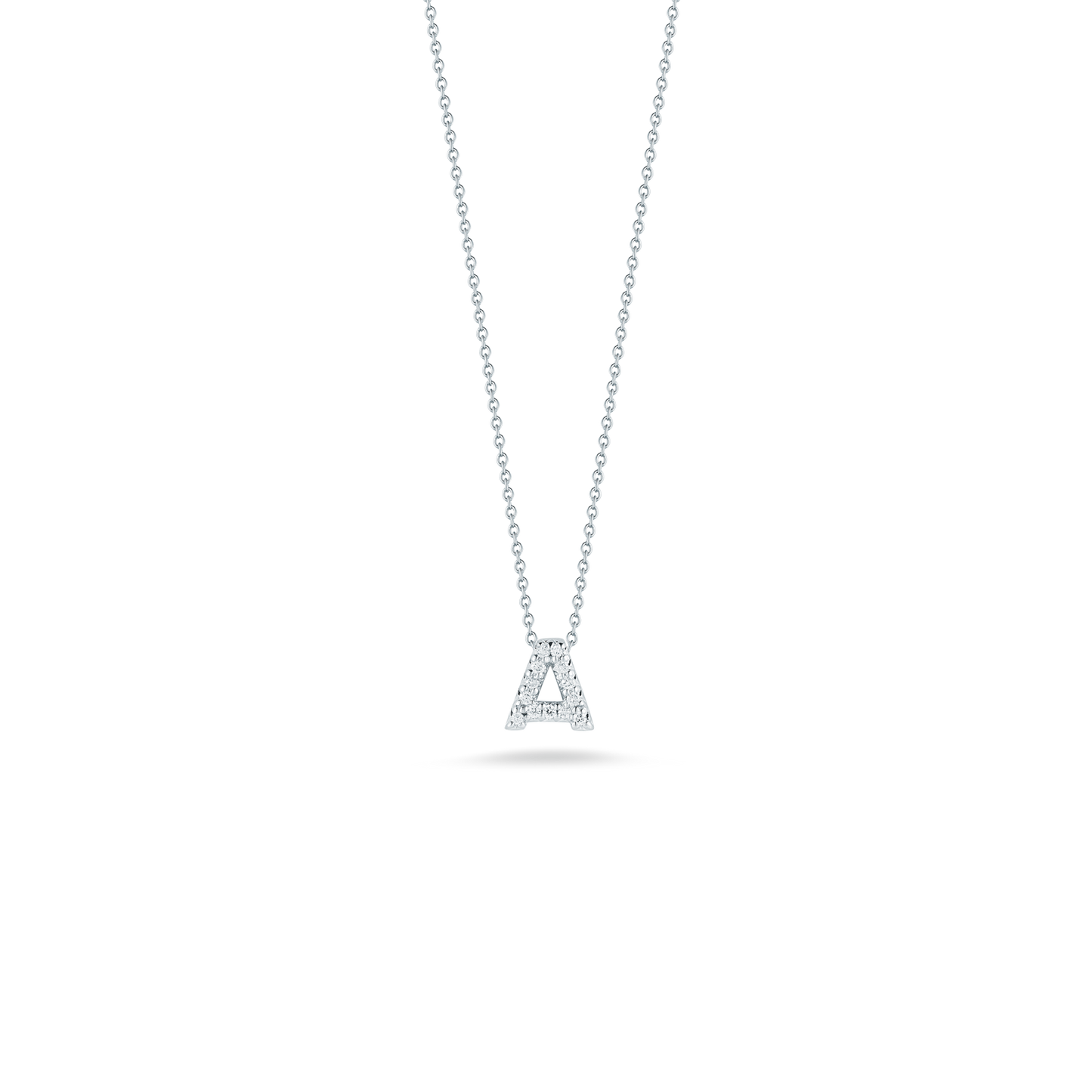 18KW TINY TREASURES DIAMOND LOVE LETTER NECKLACE